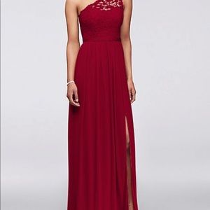 David’s Bridal Apple Red Dress